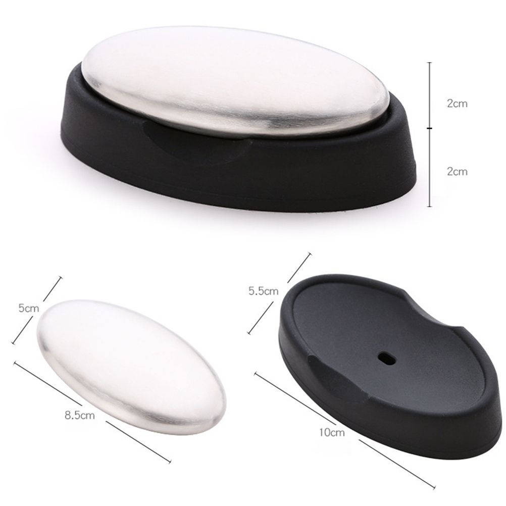 Stainless Steel Soap Eliminating Odor Smell Remover Oval Shape Chef Soap Hand Eliminating