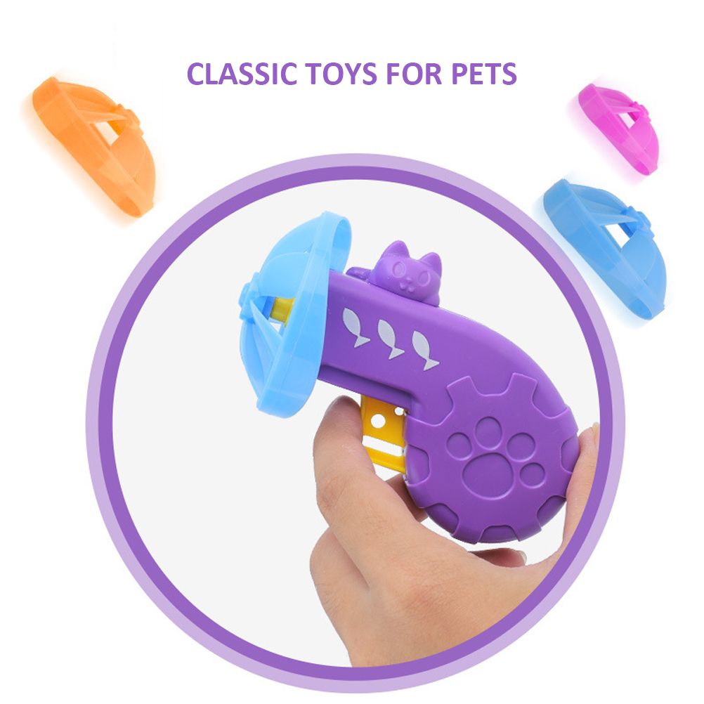 Colorful Flying Saucer Cat Toy Cat Tracks Down Toy Set Flying Disc Toy for Pet