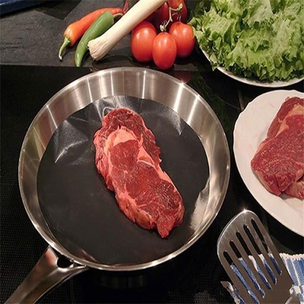 2 PCS Reusable Non Stick 40cm Round Barbecue Grill Matte Baking Mat