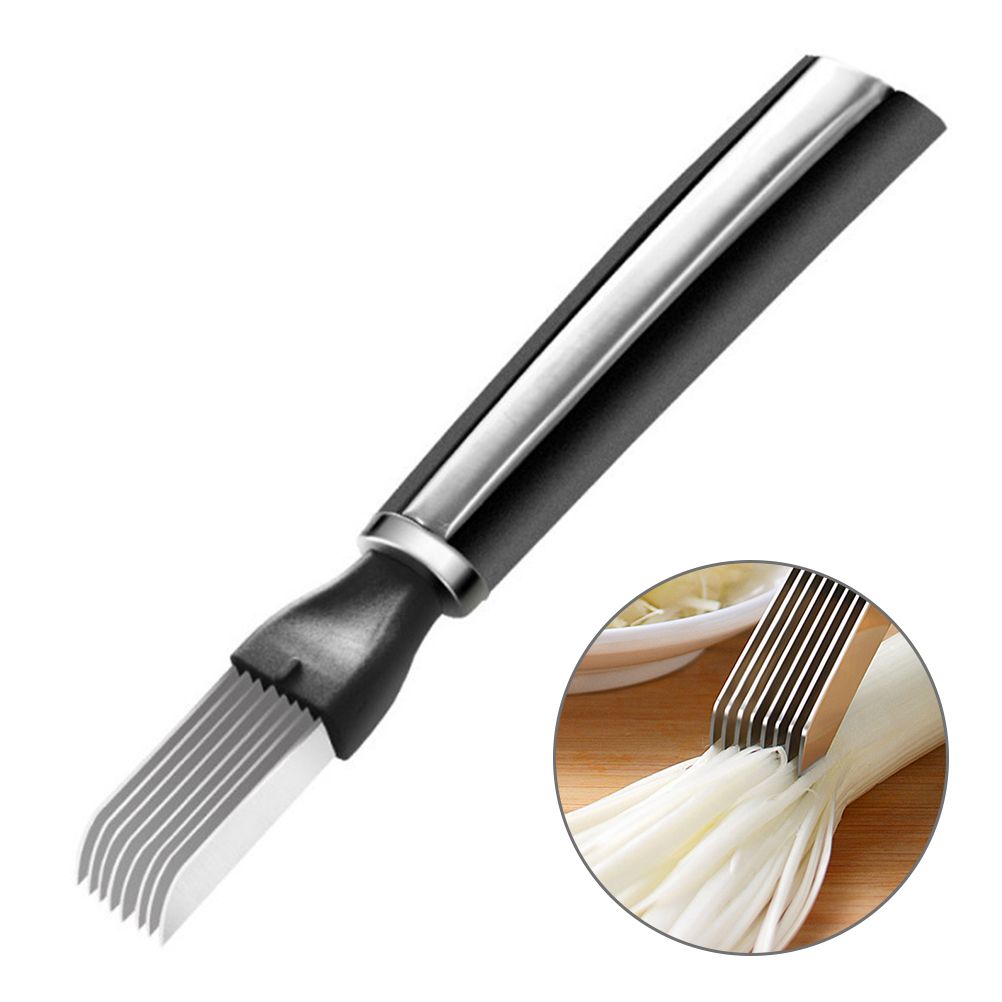 Manual Food Chopper Stainless Steel Scallion Cutter Durable Convenient Kitchen Gadget Tool
