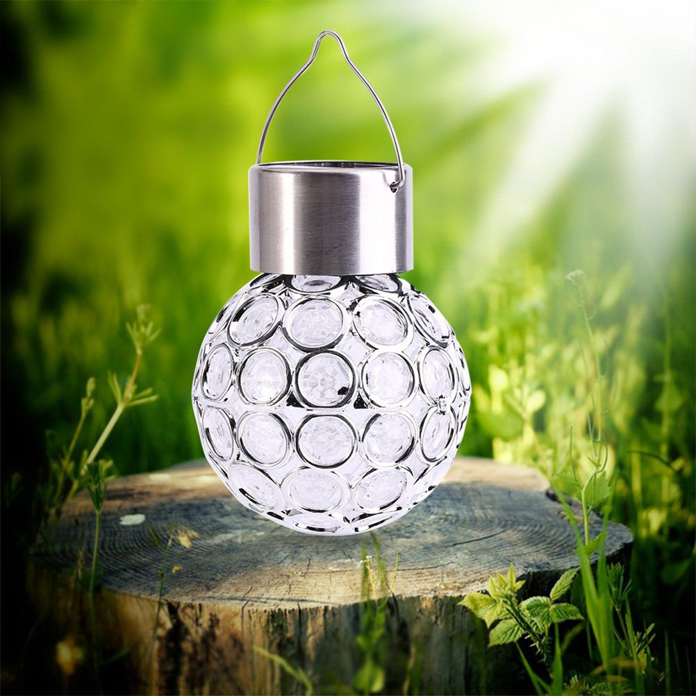 Solar Hollow Ball Light Colorful Small Ball Chandelier Decorative Hanging Lamp