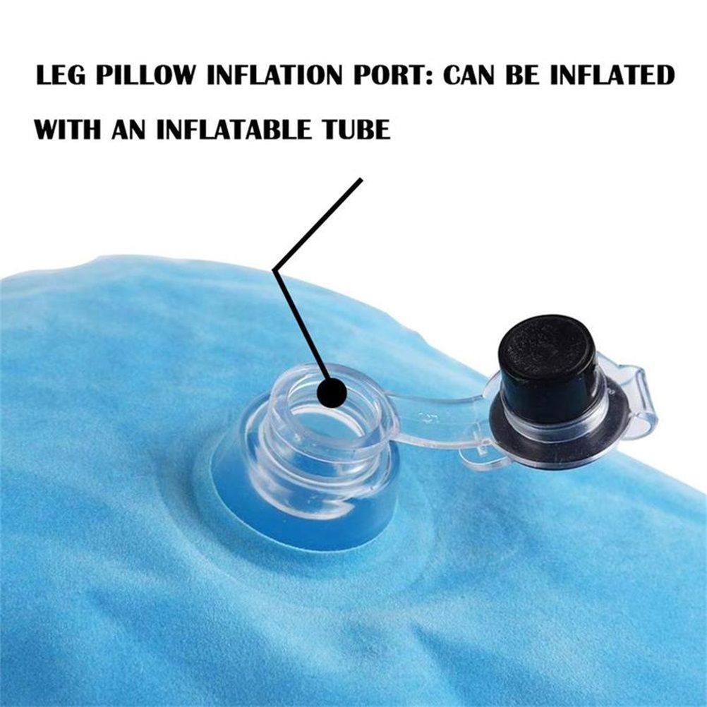 Inflatable Foot Rest Pillow Leg Knee Support Cushion Wedge Pillow for Office Home Travel Use