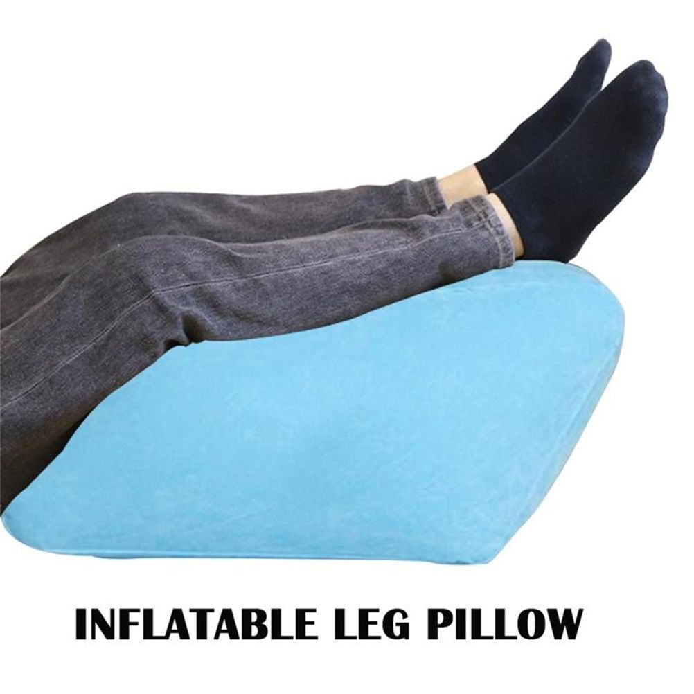 Inflatable Foot Rest Pillow Leg Knee Support Cushion Wedge Pillow for Office Home Travel Use