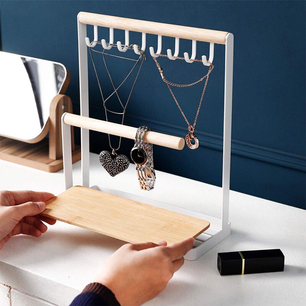 Wooden Jewelry Stand Multifunctional Jewelry Organizer Jewelry Display Stand