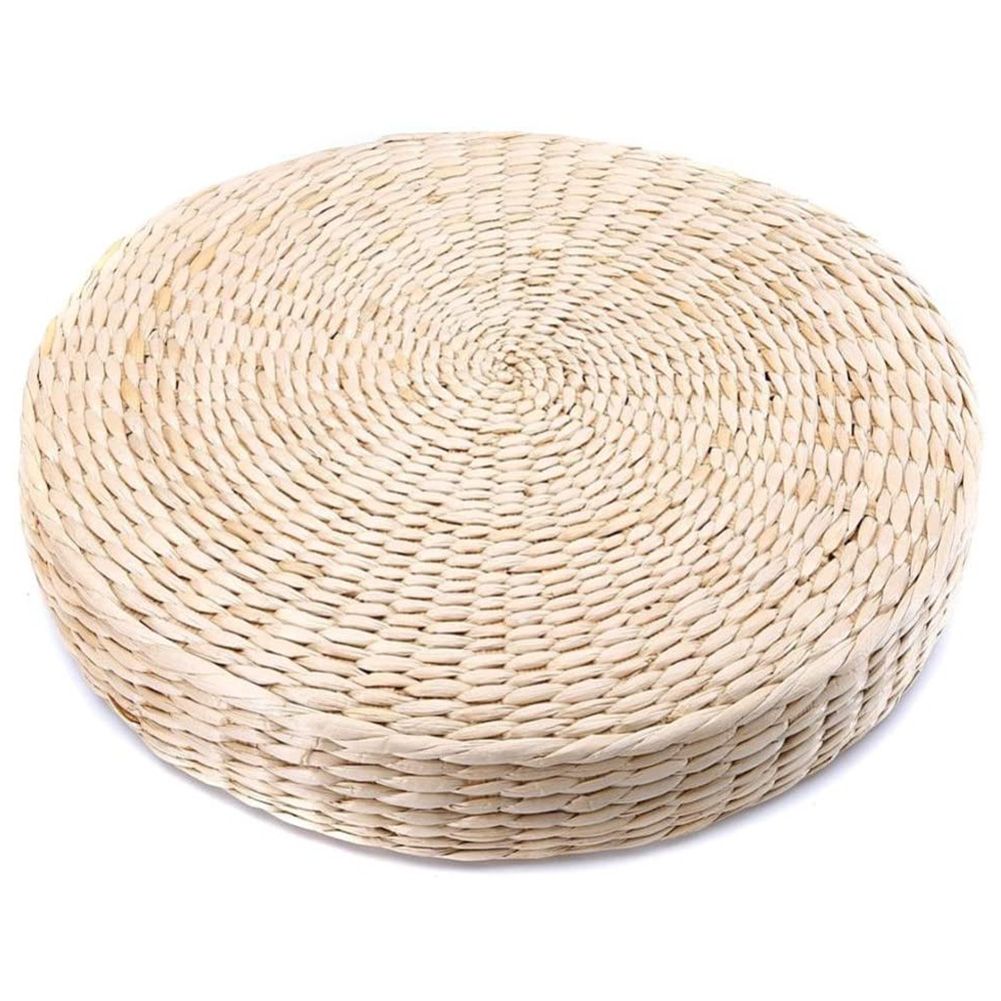 Chair Seat Mat Grass Cushion Pad Floor Mat Yoga Zen Handmade Round Straw Weave Pillow for Garden Dining Room Living Room Home Decor