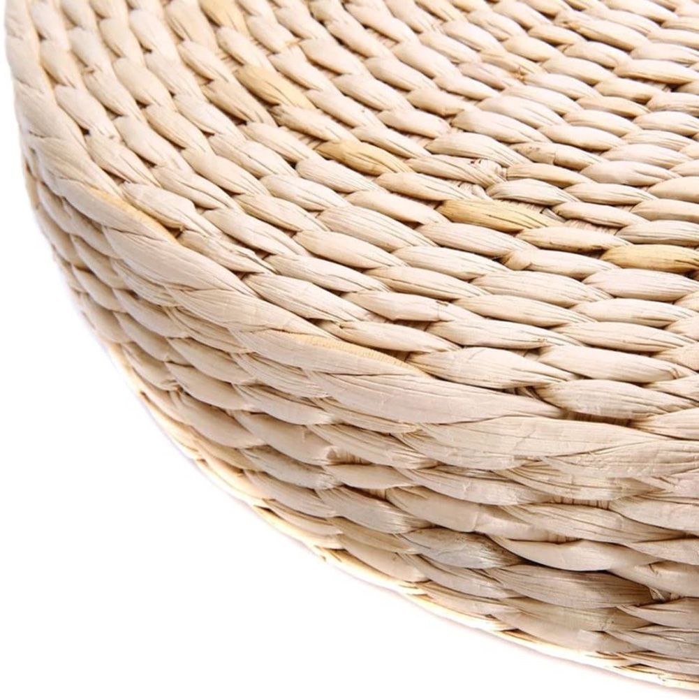 Chair Seat Mat Grass Cushion Pad Floor Mat Yoga Zen Handmade Round Straw Weave Pillow for Garden Dining Room Living Room Home Decor