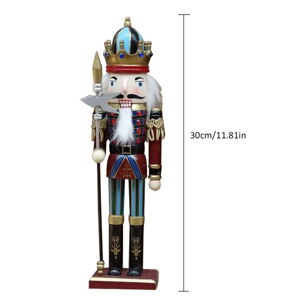4Pcs 30cm Christmas Nutcracker Soldiers Wooden Soldier Nutcracker on Stand Home Decor Christmas Gift