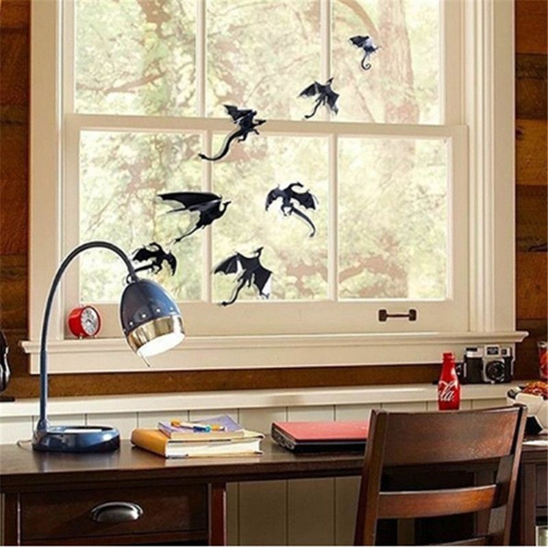 7pcs/Lot 3D Gothic Dragon Wall Sticker Inspired Dragon Wallpaper