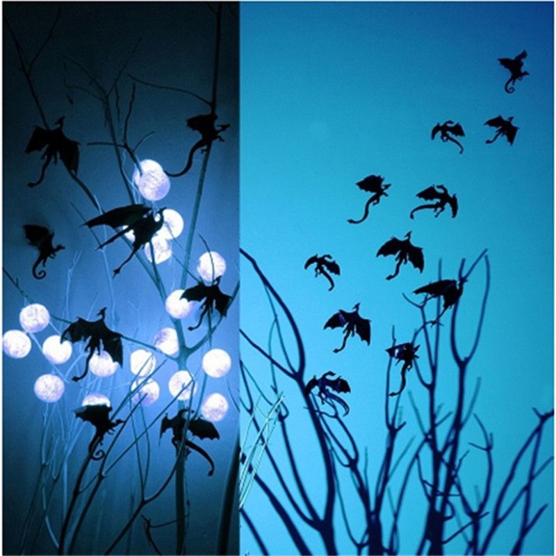 7pcs/Lot 3D Gothic Dragon Wall Sticker Inspired Dragon Wallpaper