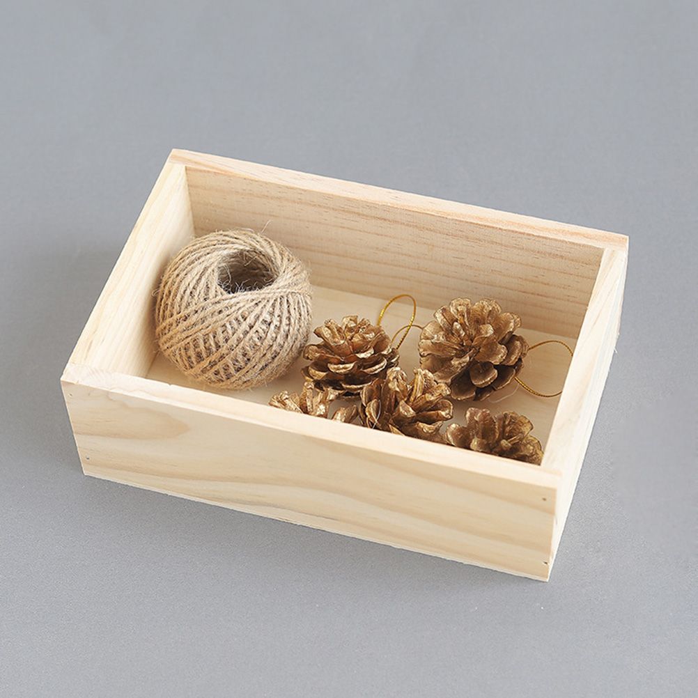 Desktop Bamboo Box Organizer Wooden Storage Box Simple Storage Box