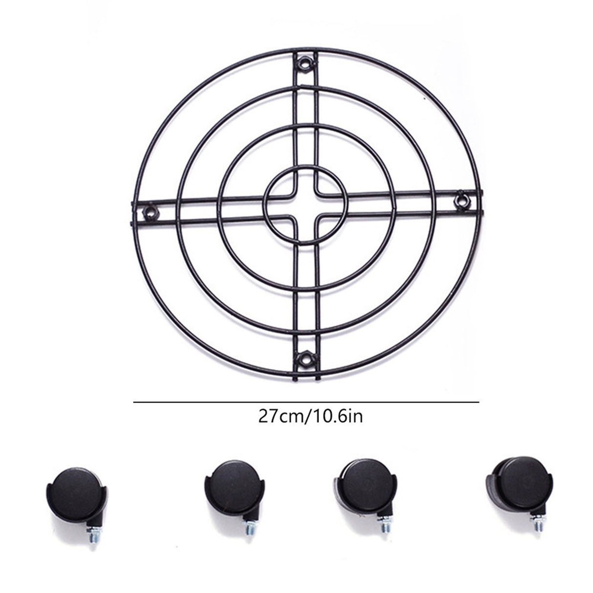 Heavy Duty Iron Potted Plant Stand With Wheels Round Flower Pot Rack for Indoor Outdoor