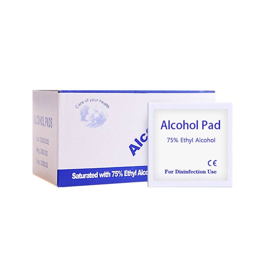 100 Pcs 75% Alcohol Disinfectant Cotton Slices Wet Wipe for Outdoor Skin Cleaning Care