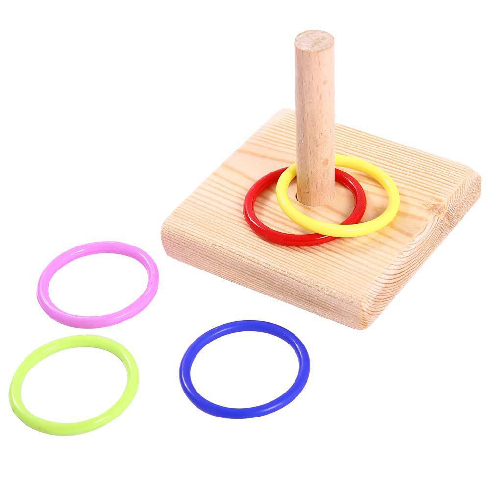 Stacking Ring Bird Toy Bird Trick Tabletop Toy Small Rings Toy Set for Parrots