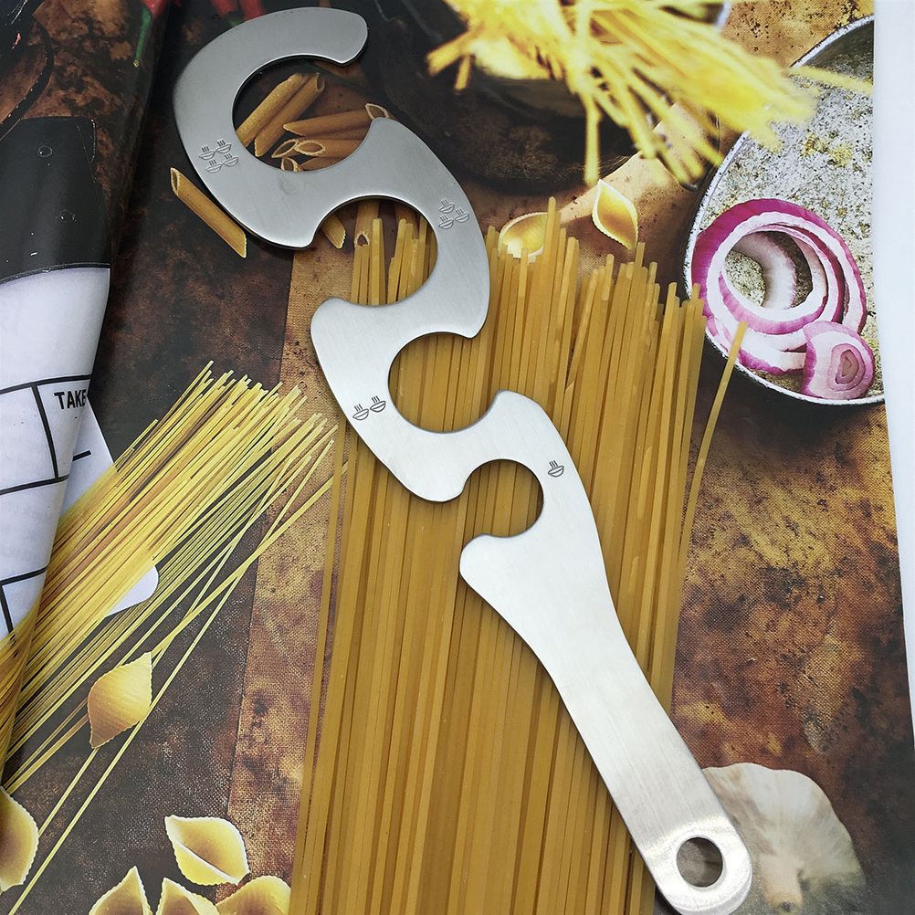 4 Holes Stainless Steel Spaghetti Measurer S Shaped Spaghetti Ruler Convenient Durable Kitchen Cooking Gadgets