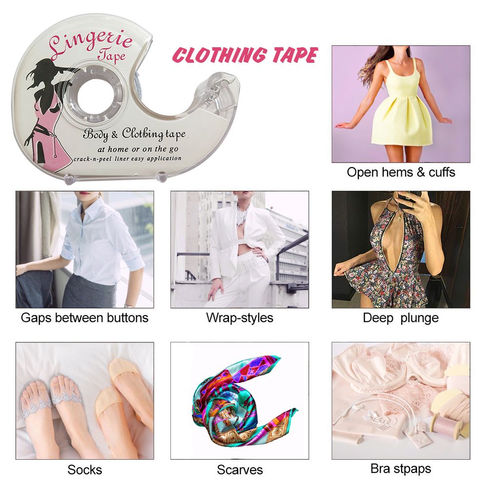 5M Transparent Double Sided Clothing Tape Invisible Nonslip Fixed Sticker