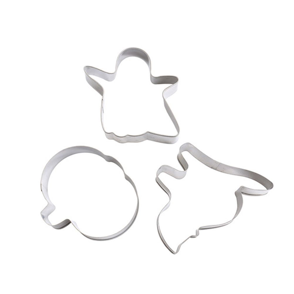 Halloween Cutter Molds Stainless Steel Cutters Cat Pumpkin Ghost Shaped Cutters Set