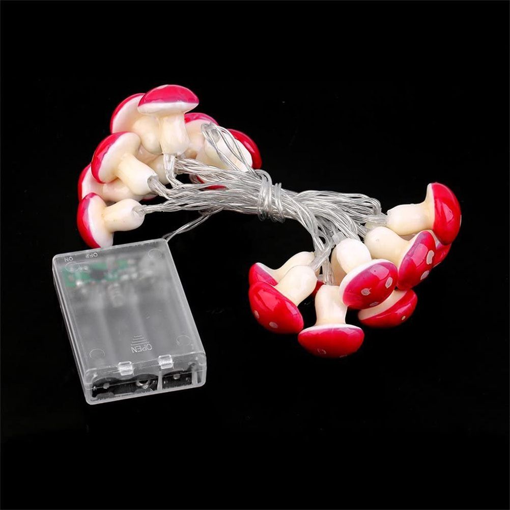 20 LED Mushroom String Lights LED Light Strip Garden Decoration Light for Christmas Wedding Party