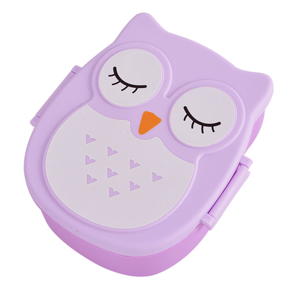 Cute Owl Students Lunch Box Portable Kids Bento Box Food Container Camping Picnic Storage Box