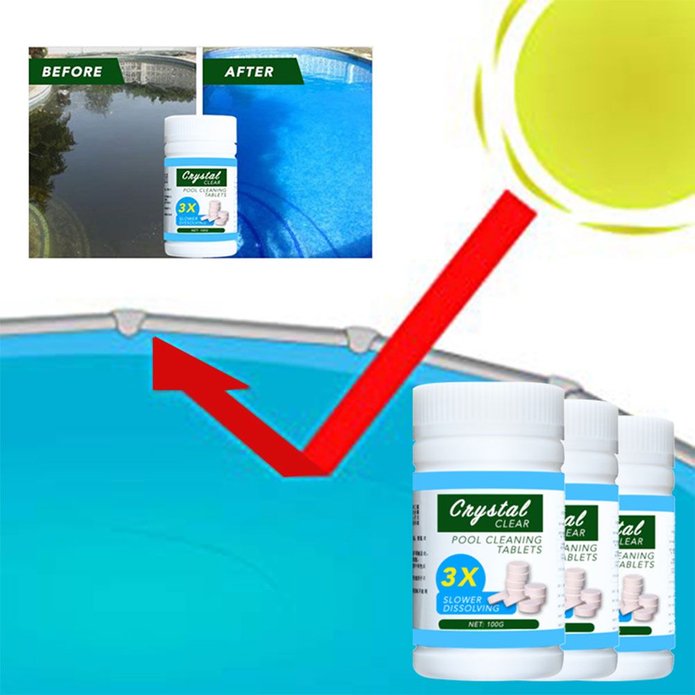 Pool Cleaning Tablet Multi Functional Effervescent Tablets Clear Balance Pool Maintenance Chlorinating Tablets
