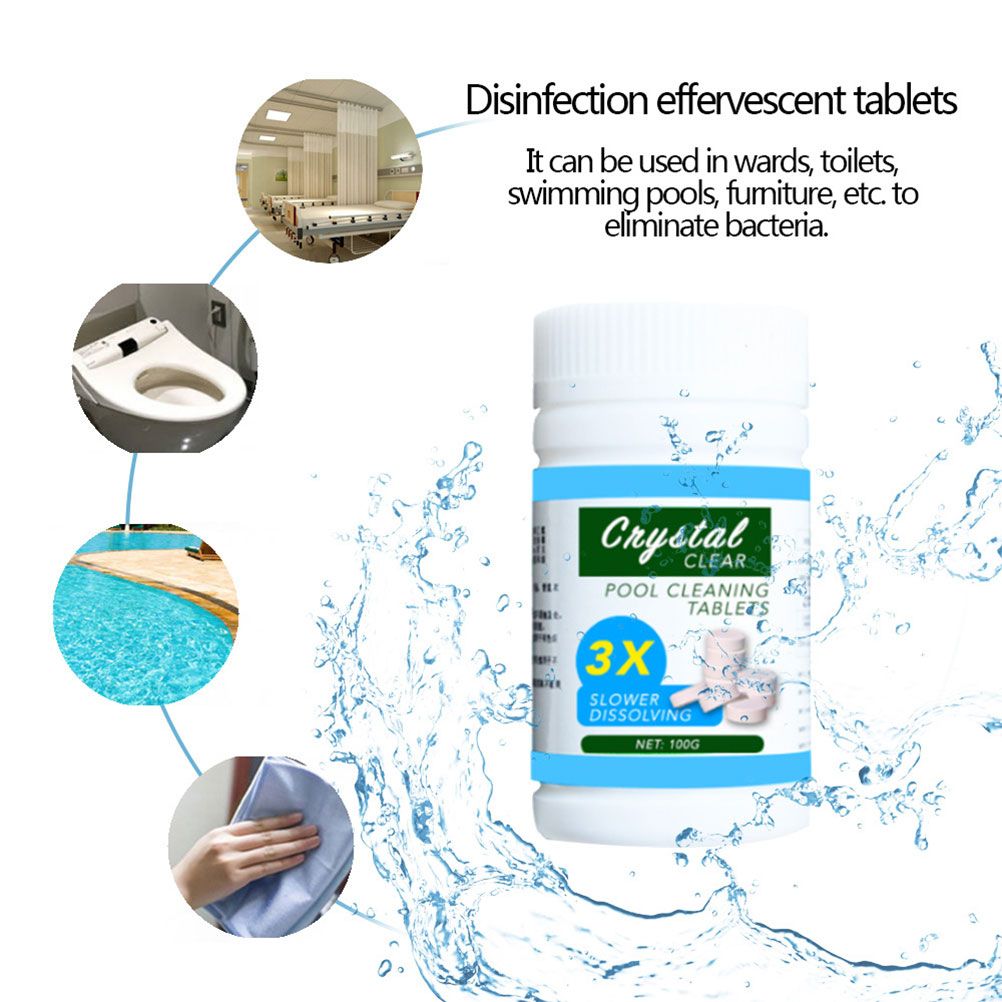 Pool Cleaning Tablet Multi Functional Effervescent Tablets Clear Balance Pool Maintenance Chlorinating Tablets