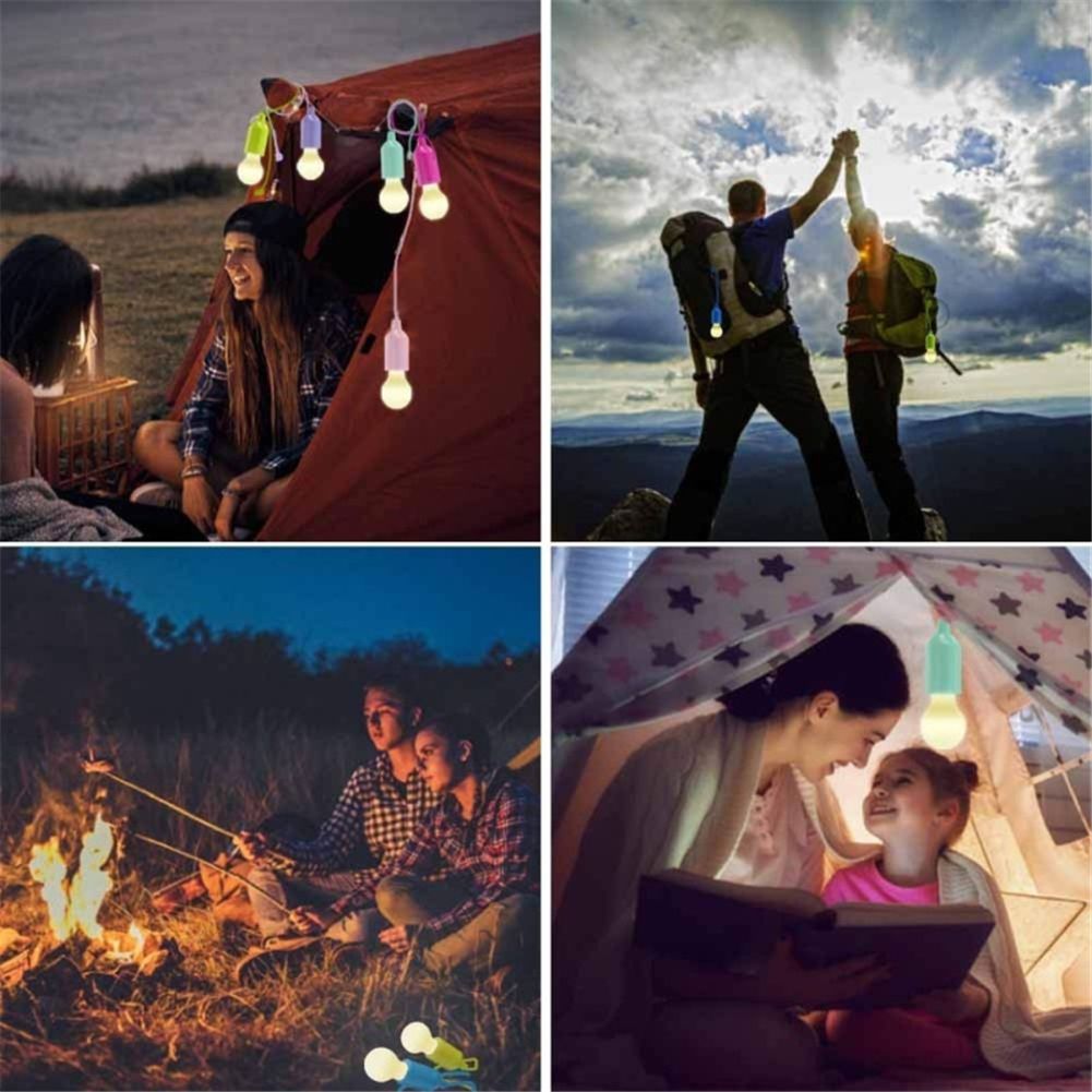 Portable 6 Pcs LED Lamp for Hiking Fishing Desk Camping Tent Garden Lamp Battery Operated Lamp