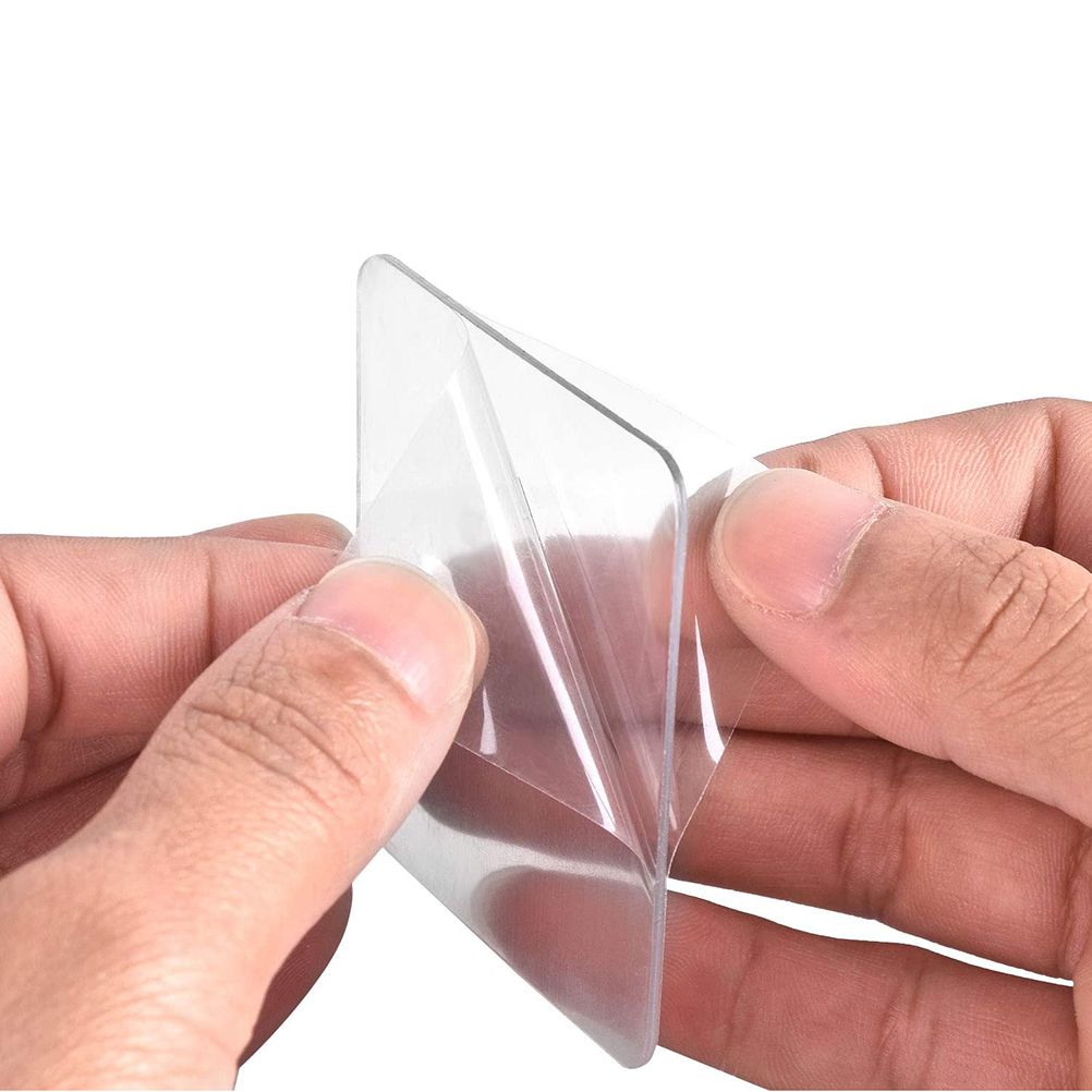 20 pcs Wall Clear Sticky Gel Pads Key Holder Double Side Cell Phone Pads Car Dashboard Wall Mounted Double Sided Stickers