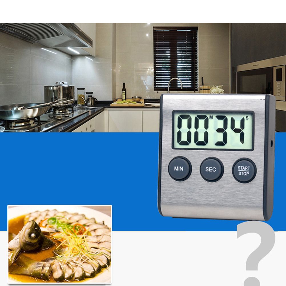 Digital Mini Kitchen Timer Alarm Clock Digital Cooking Timer Portable Magnetic Countdown Timer for Barbecue Spa Cooking