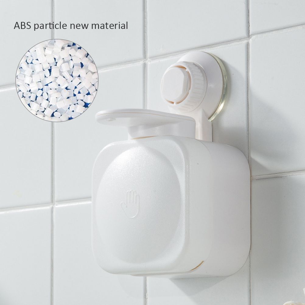 Vacuum Suction Soap Dispenser Wall Mounted Liquid Lotion Holder Punch Free Soap Dispenser