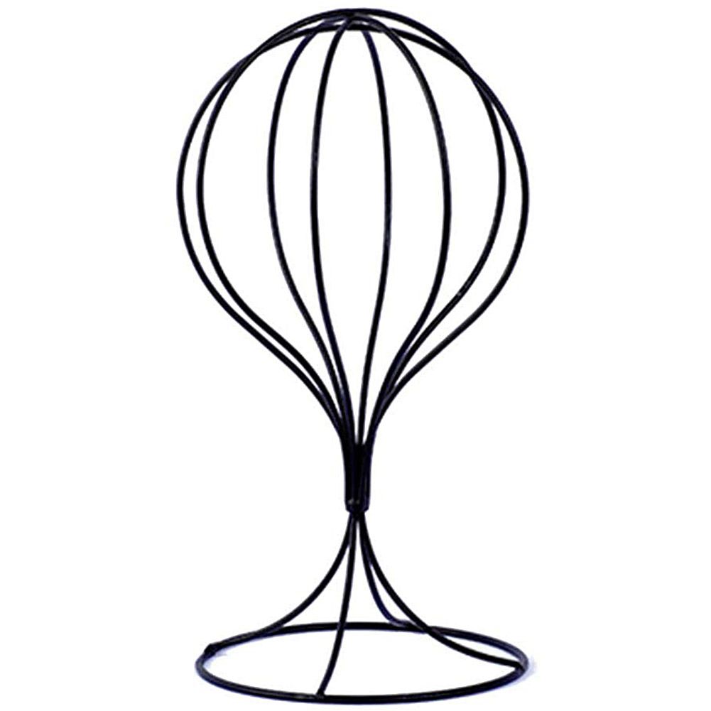 Modern Metal Hat Stands Hollow Balloon Design Tabletop Decorative Wig Holders