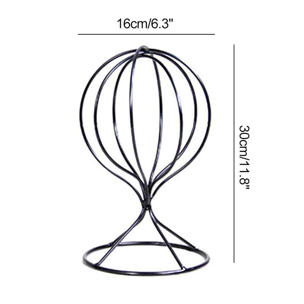 Modern Metal Hat Stands Hollow Balloon Design Tabletop Decorative Wig Holders