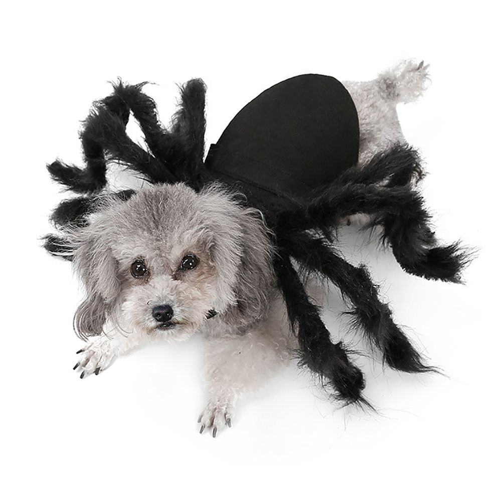 Pet Spider Costume Halloween Pet Spider Clothes Dog Cat Horror Simulation Plush Spiders Dress Up Costume