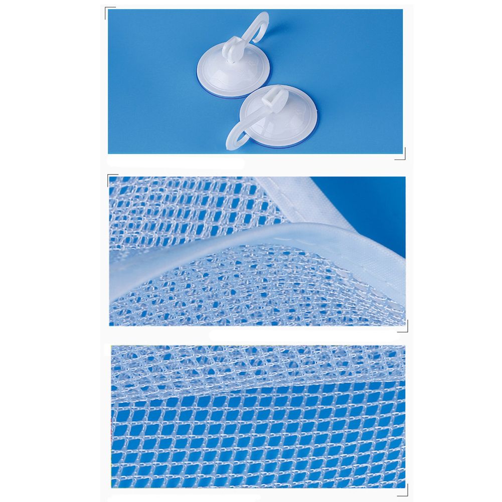 Folding Bathroom Hanging Mesh Baby Bath Toy Net Suction Cup Storage Bag Shower Toy Organizer Bags