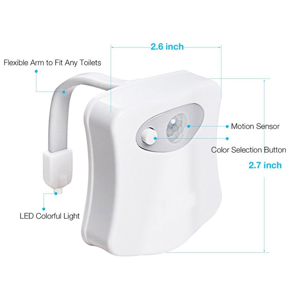8 Colors Body Sensing Automatic LED Toilet Night Lamp Toilet Bowl Bathroom Light