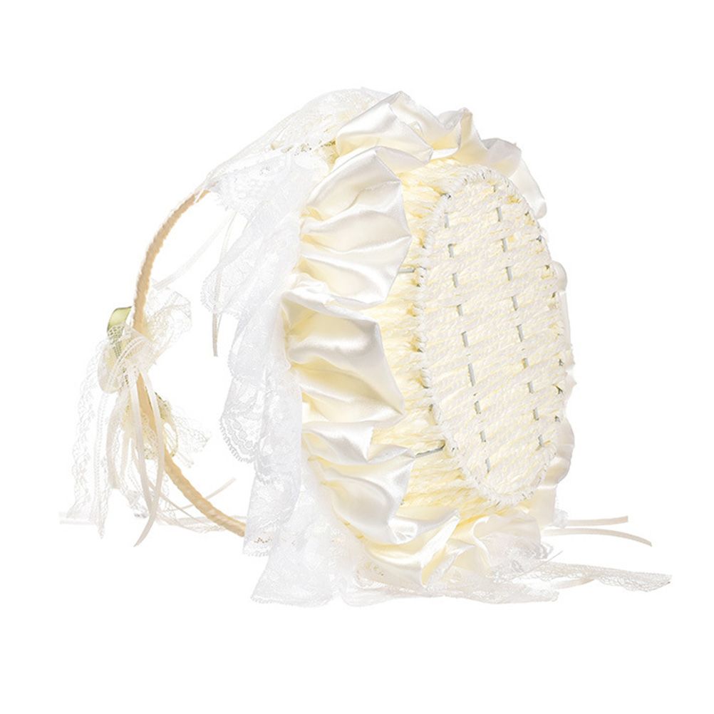 Wedding Flower Basket Wedding Flower Girl Basket Hand Woven Lace Wedding Basket