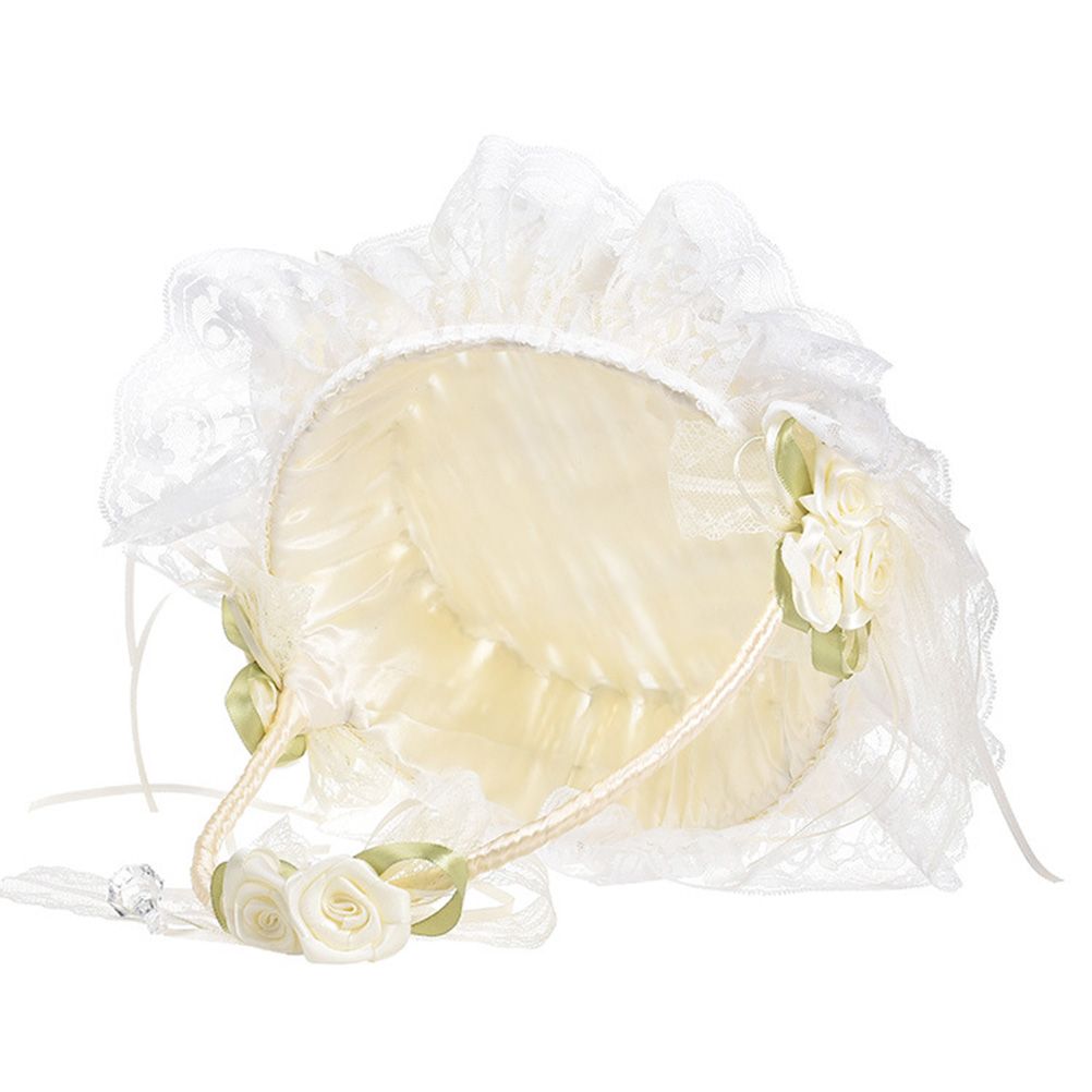 Wedding Flower Basket Wedding Flower Girl Basket Hand Woven Lace Wedding Basket