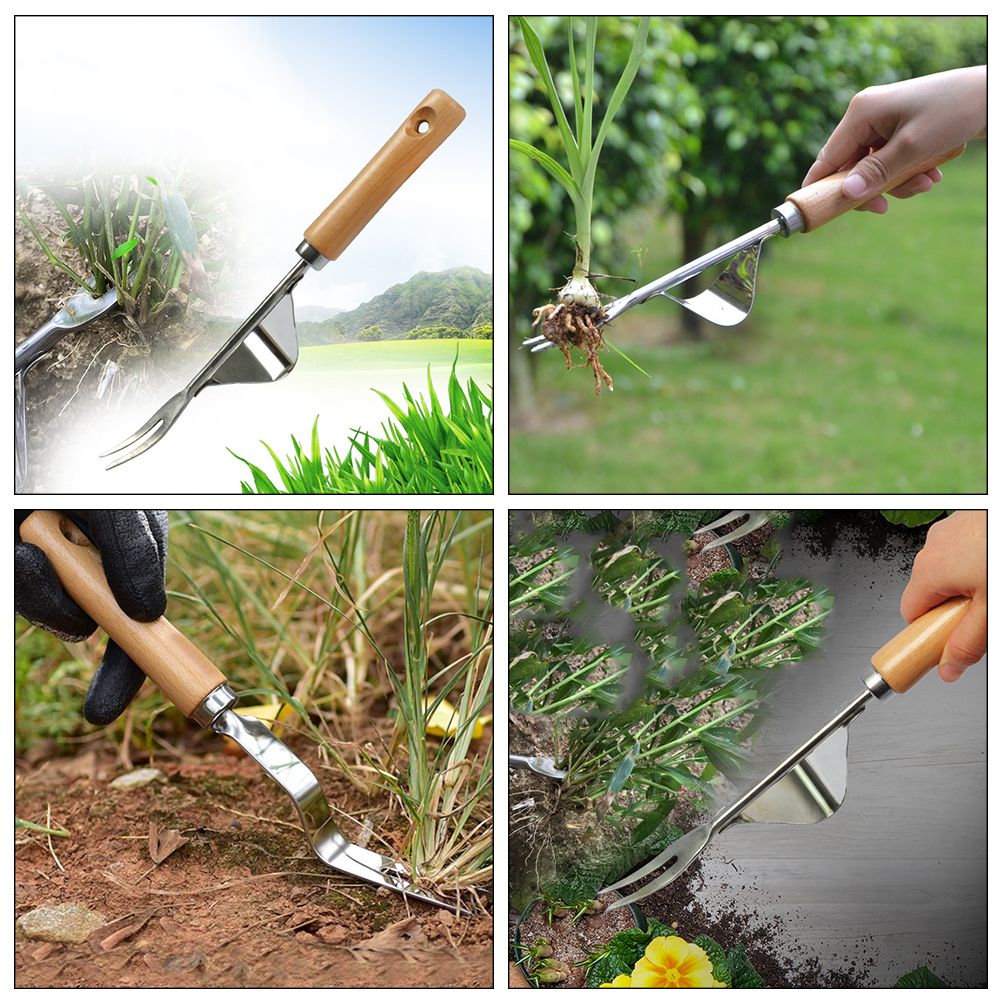 Garden Hand Weeder Manual Weed Puller Stainless Steel Bend Proof Premium Gardening Tool for Weeding Your Garden