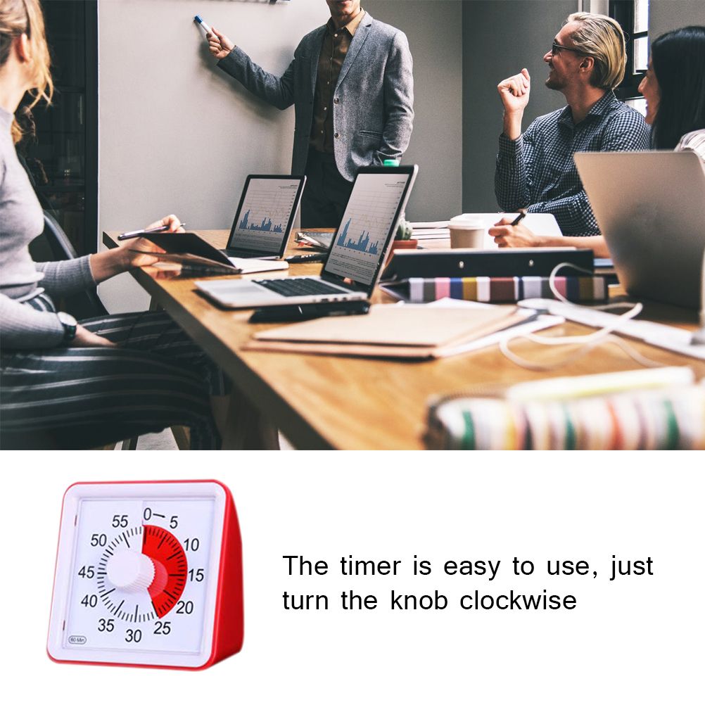 Visual Analog Timer Silent Countdown Classroom or Meeting Countdown Clock Time Management Tool for Kids and Adults