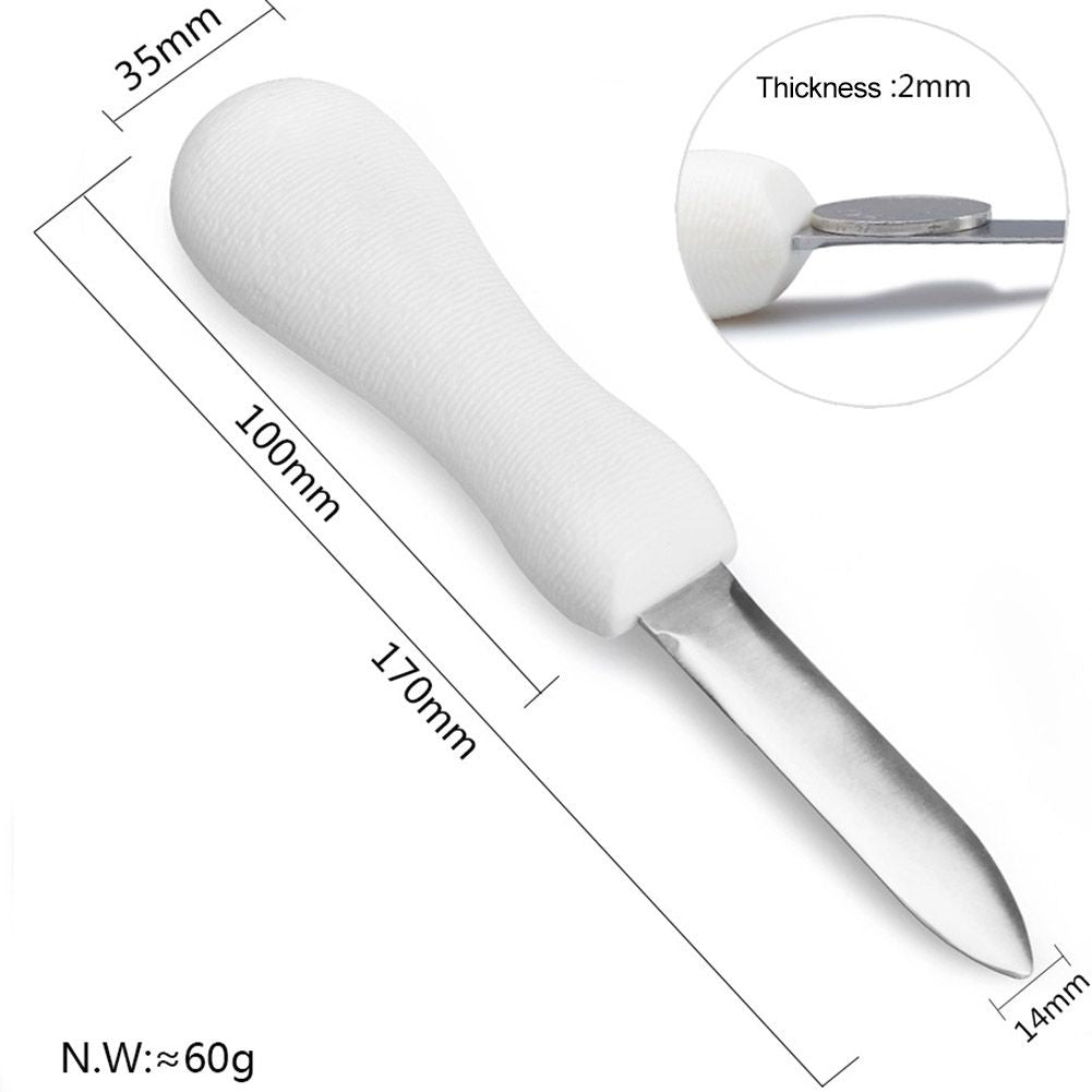 Oyster Shucking Knife Stainless Steel Oyster Shucker Opener with Non Slip Handle Seafood Kitchen Gadget Tool