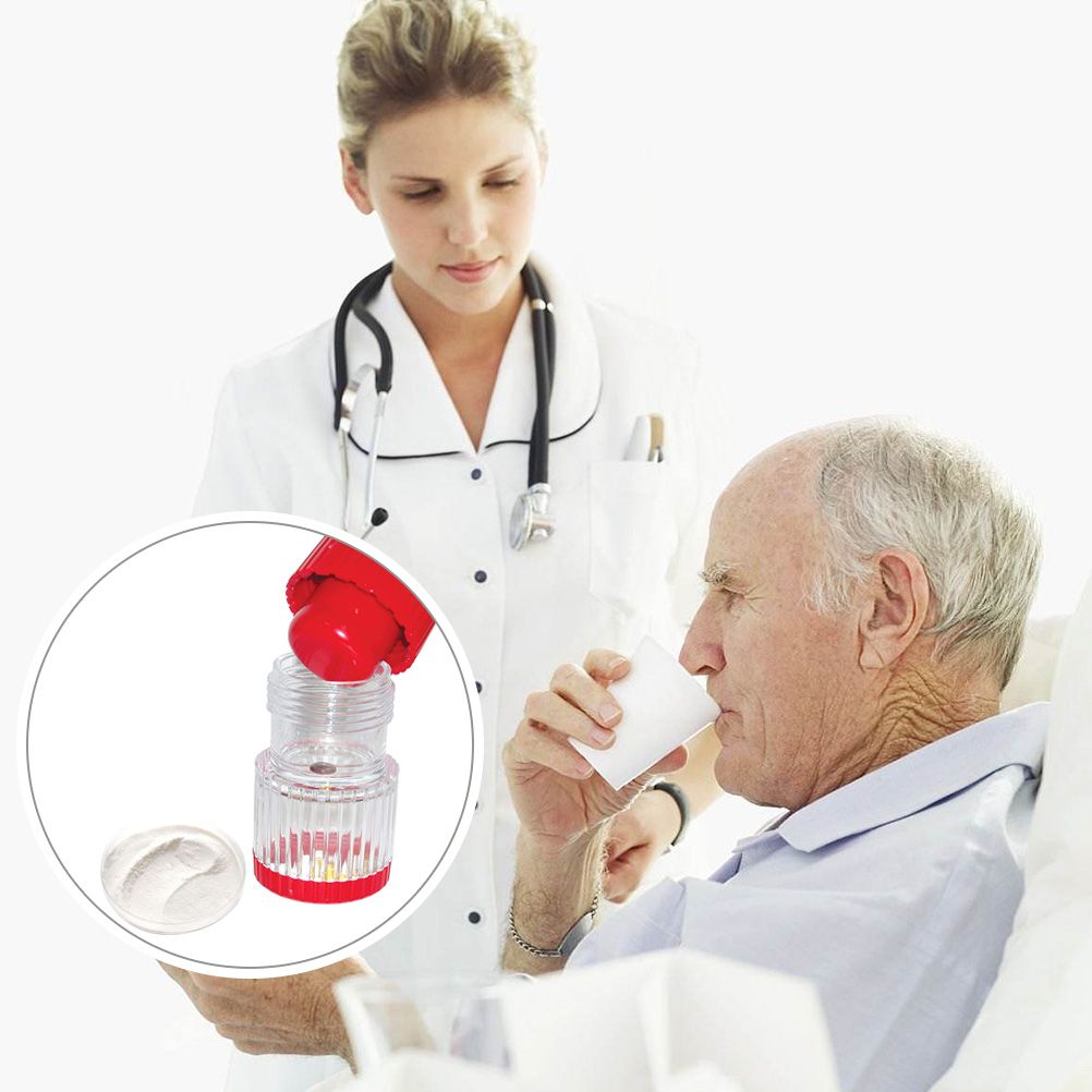 2 in 1 Portable Pill Crusher Pill Container Pulverizer Storage for Medicine Tablets Pill Cases Splitters