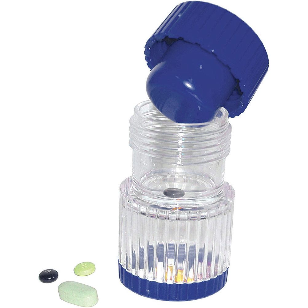 2 in 1 Portable Pill Crusher Pill Container Pulverizer Storage for Medicine Tablets Pill Cases Splitters