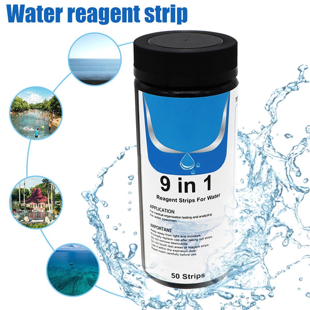 9 in 1 Water Test Strips Water Quality Tester Water Hardness Test Strips