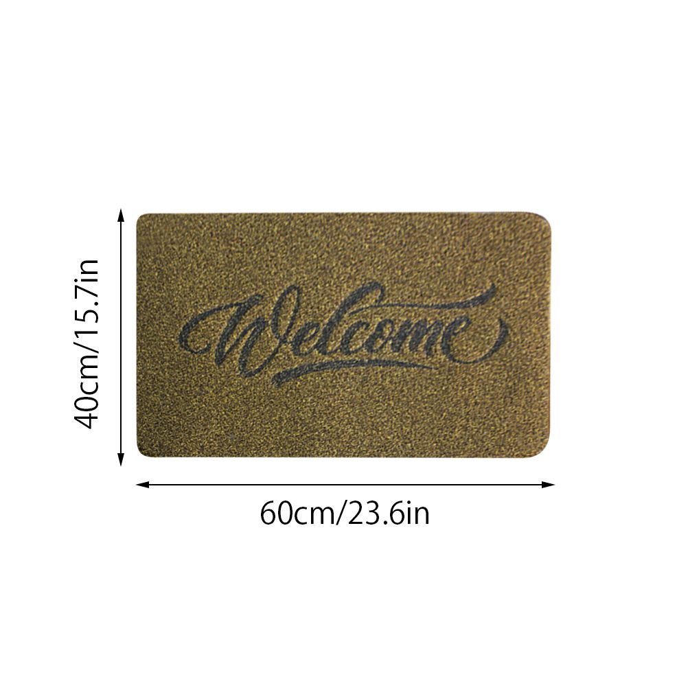 Welcome Doormat Polyester Fiber Welcome Mat Outdoor Rug Non Slip Entryway Indoor Outdoors Mats