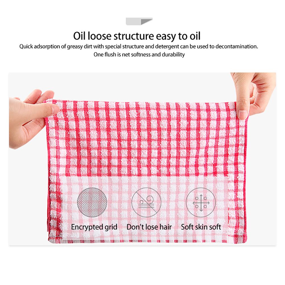 5pcs Kitchen Dish Towels Bulk Cotton Kitchen Hand Towels Dish Cloth for Washing Dishes Dish Rags for Kitchen Household Cleaning