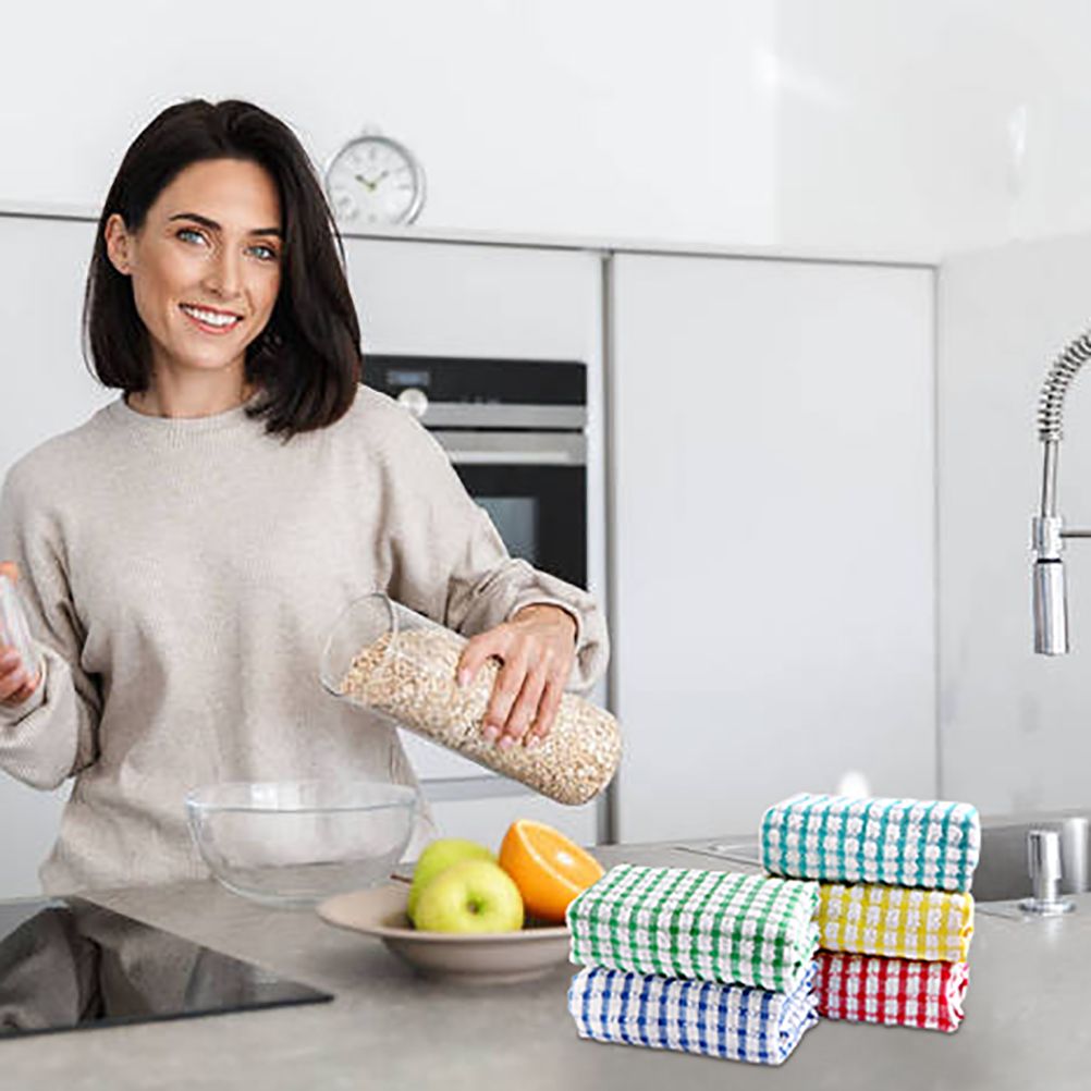 5pcs Kitchen Dish Towels Bulk Cotton Kitchen Hand Towels Dish Cloth for Washing Dishes Dish Rags for Kitchen Household Cleaning