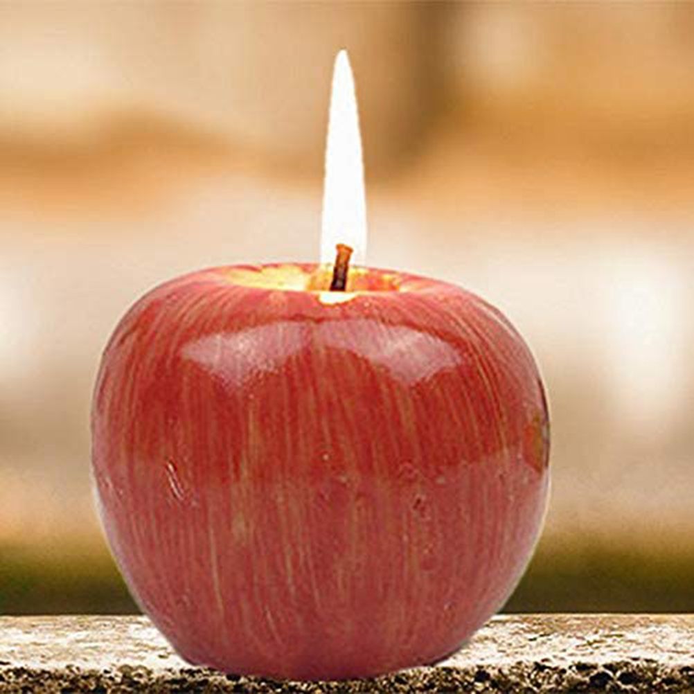 Festive Candles Apple Shaped Tea Light Candles for Home Decor Table Center Birthday Christmas Party