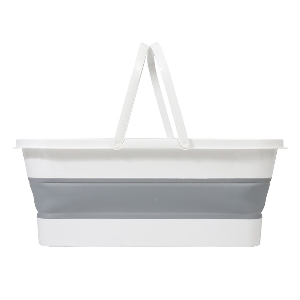 Collapsible Mop Bucket Portable Plastic Bucket Folding Storage Basket with Handle