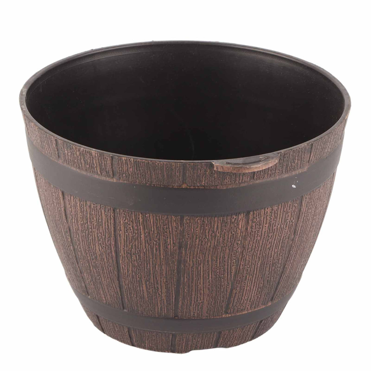 Imitation Wooden Barrel PP Resin Flower Pot Imitated Wood Planting Barrel