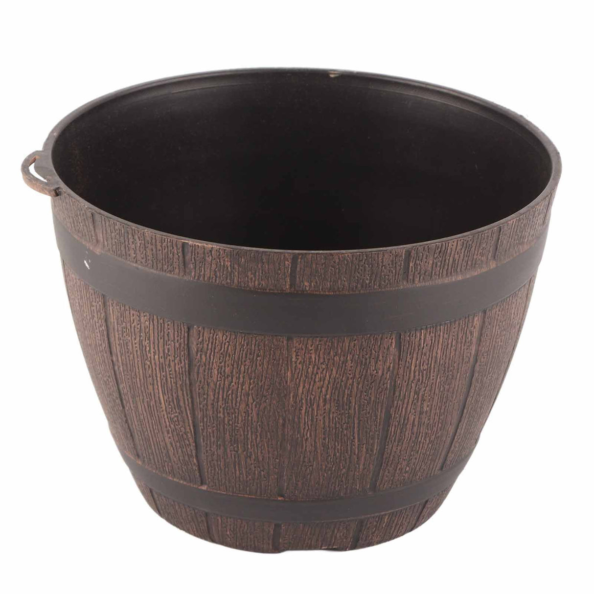 Imitation Wooden Barrel PP Resin Flower Pot Imitated Wood Planting Barrel