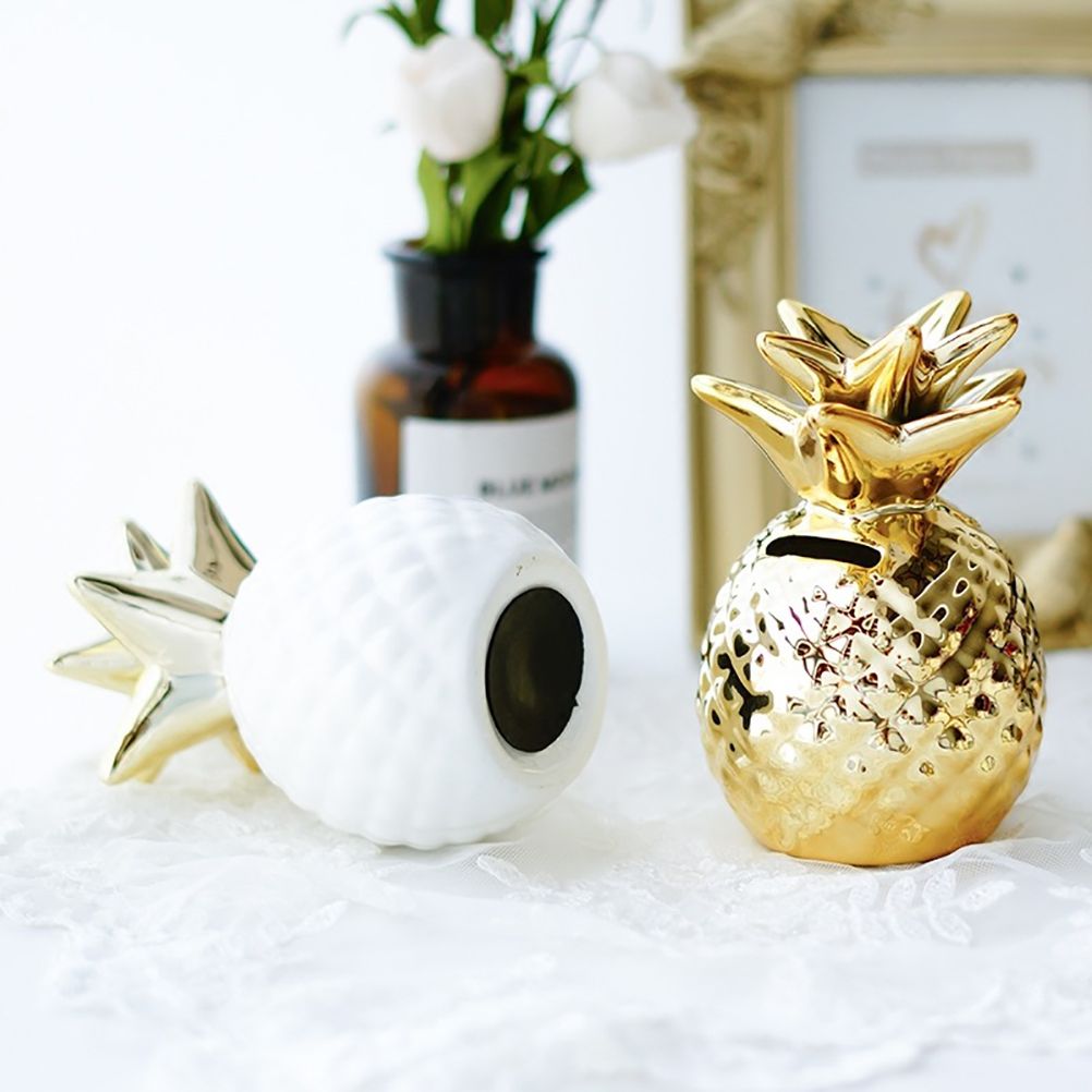 Ceramic Pineapple Piggy Bank Cute Piggy Bank Ornaments Pineapple Money Box Home Decor