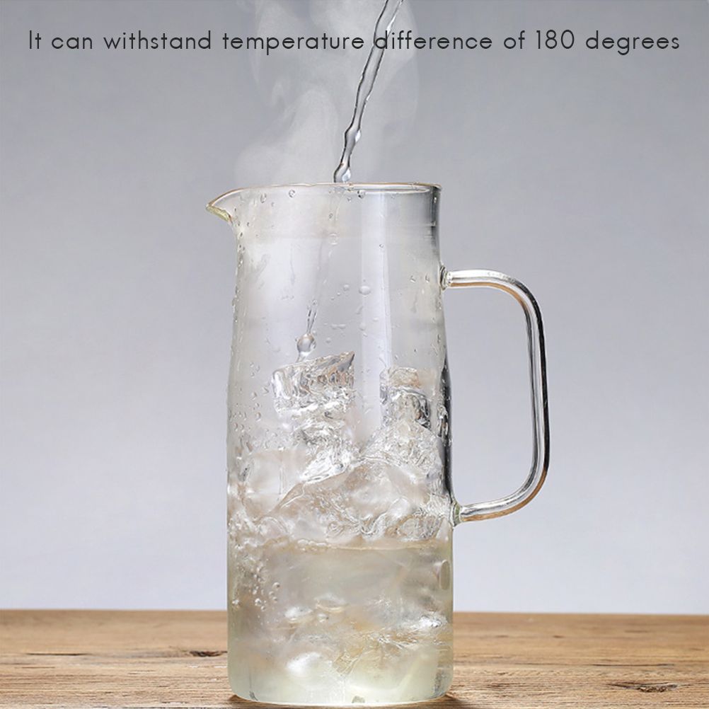Teapot Glass Tea Maker Large Capacity Heat Resistant Juice Bottles with Removable Stainless Steel Cover
